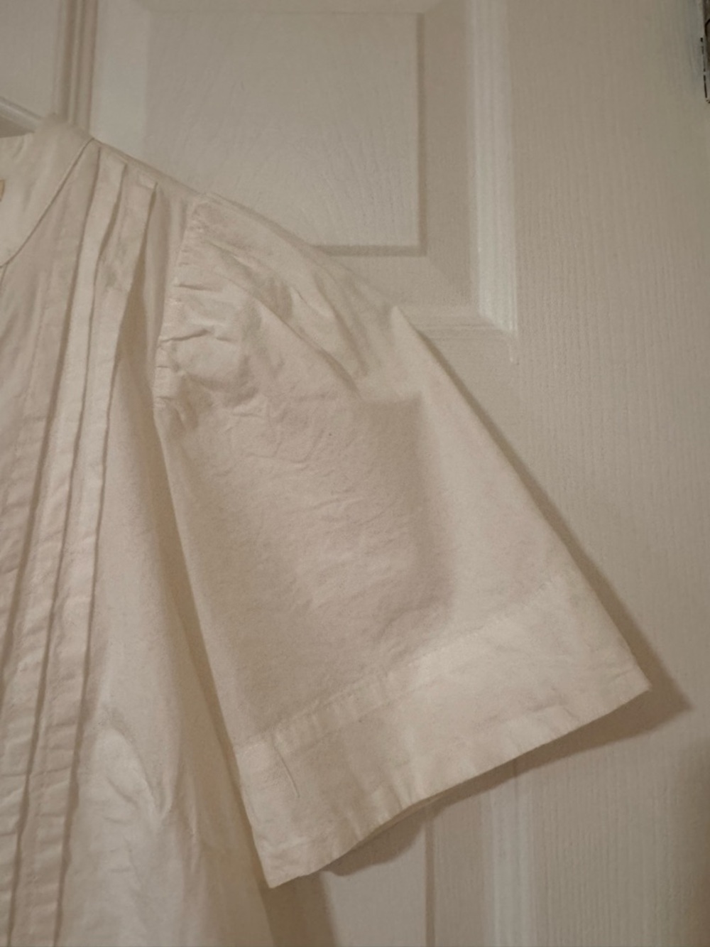 Anthropologie White Pintuck Popover Top - Picture 11 of 14